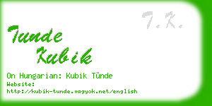 tunde kubik business card